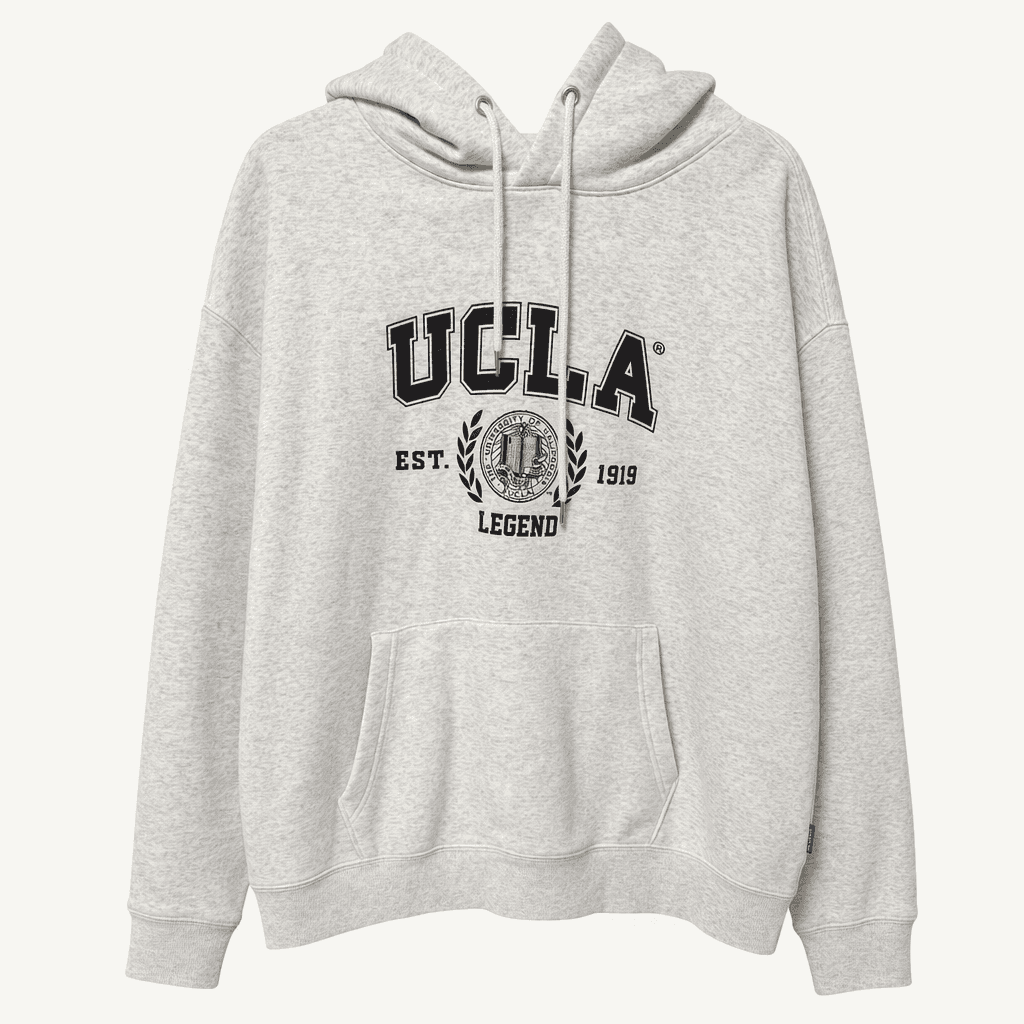 UCLA 그래픽 기모 후드티 오트밀