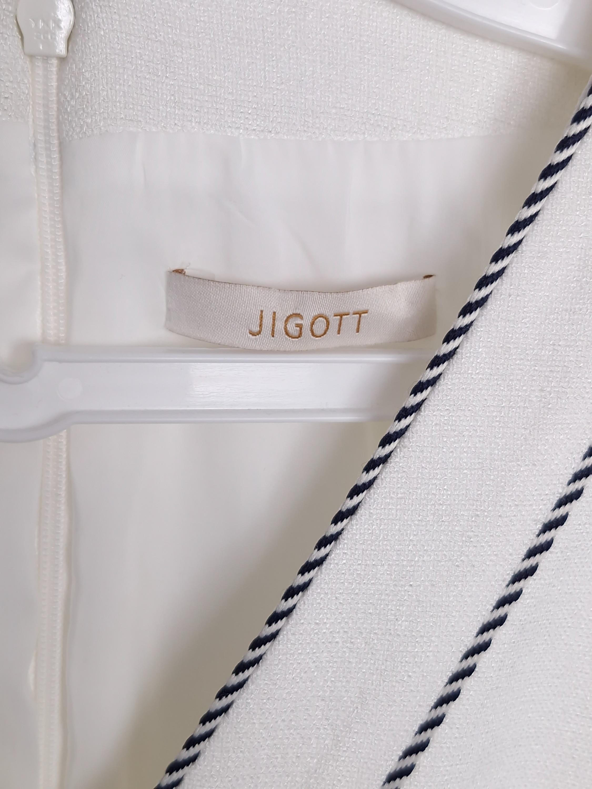 지고트 JIGOTT 흰색 트위드 롱 원피스 88-90-160 [A1133] 4