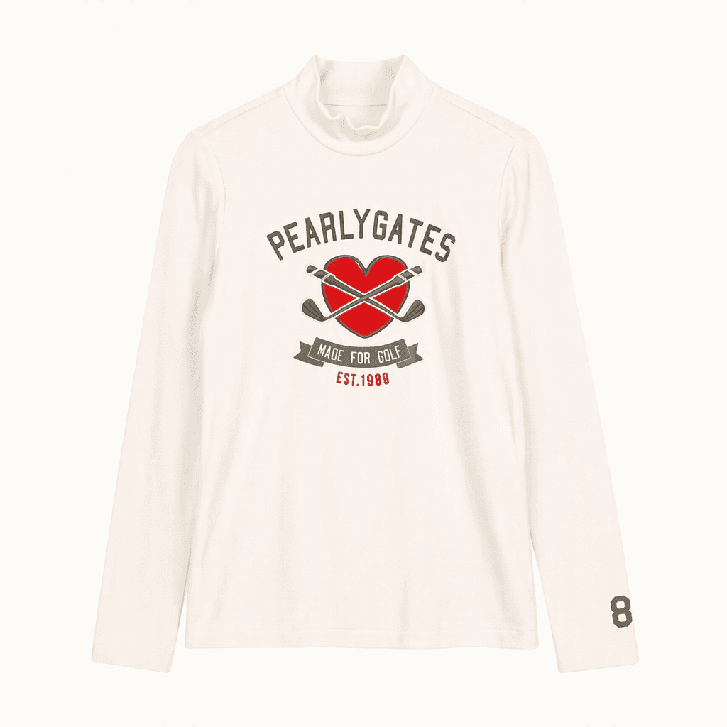 파리게이츠 PEARLY GATES 크림 긴팔티셔츠 90 [A1148]