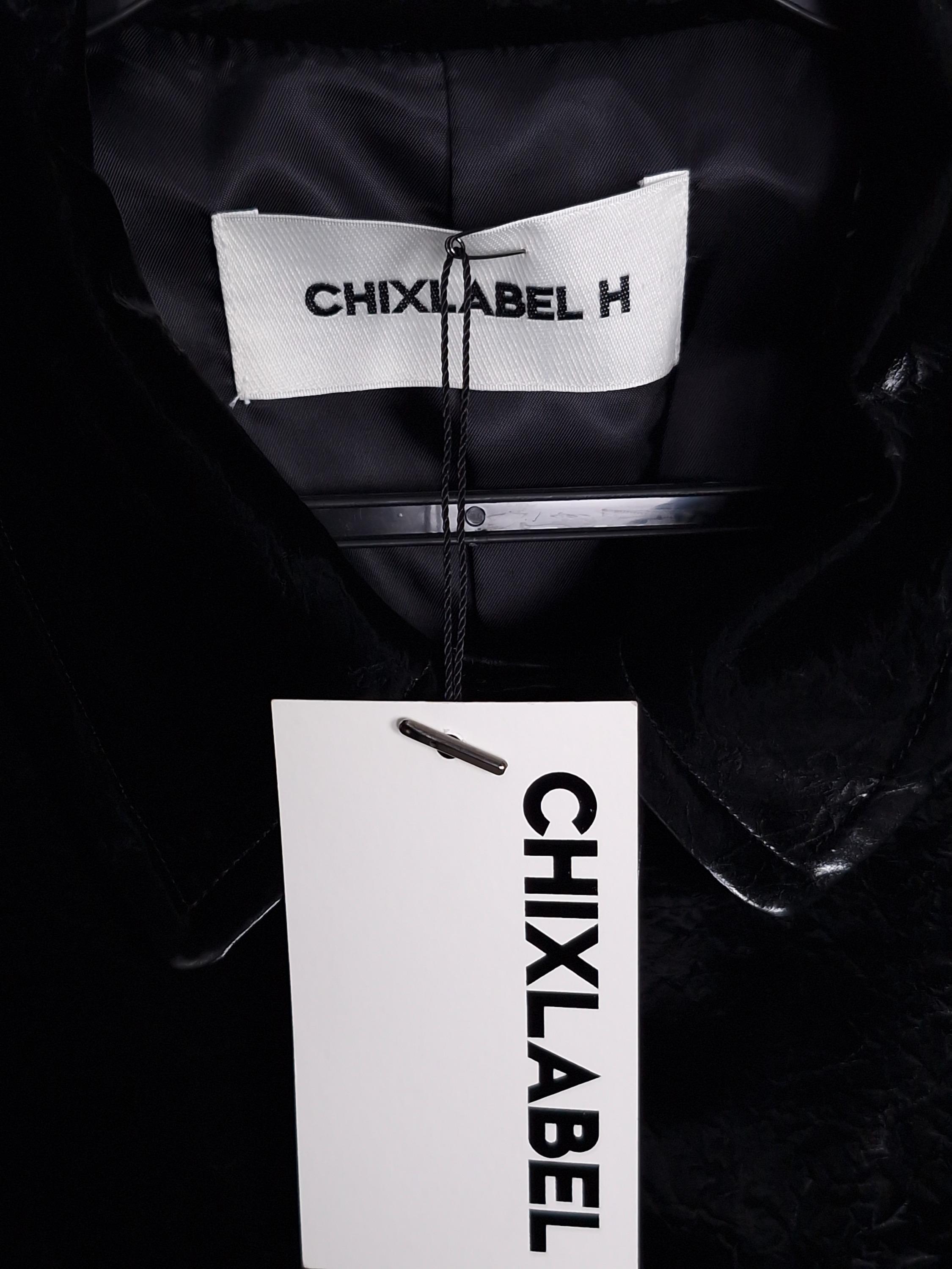 칙스라벨 CHIXLABEL 검정 글로시 자켓 M (새상품) [A1149] 4