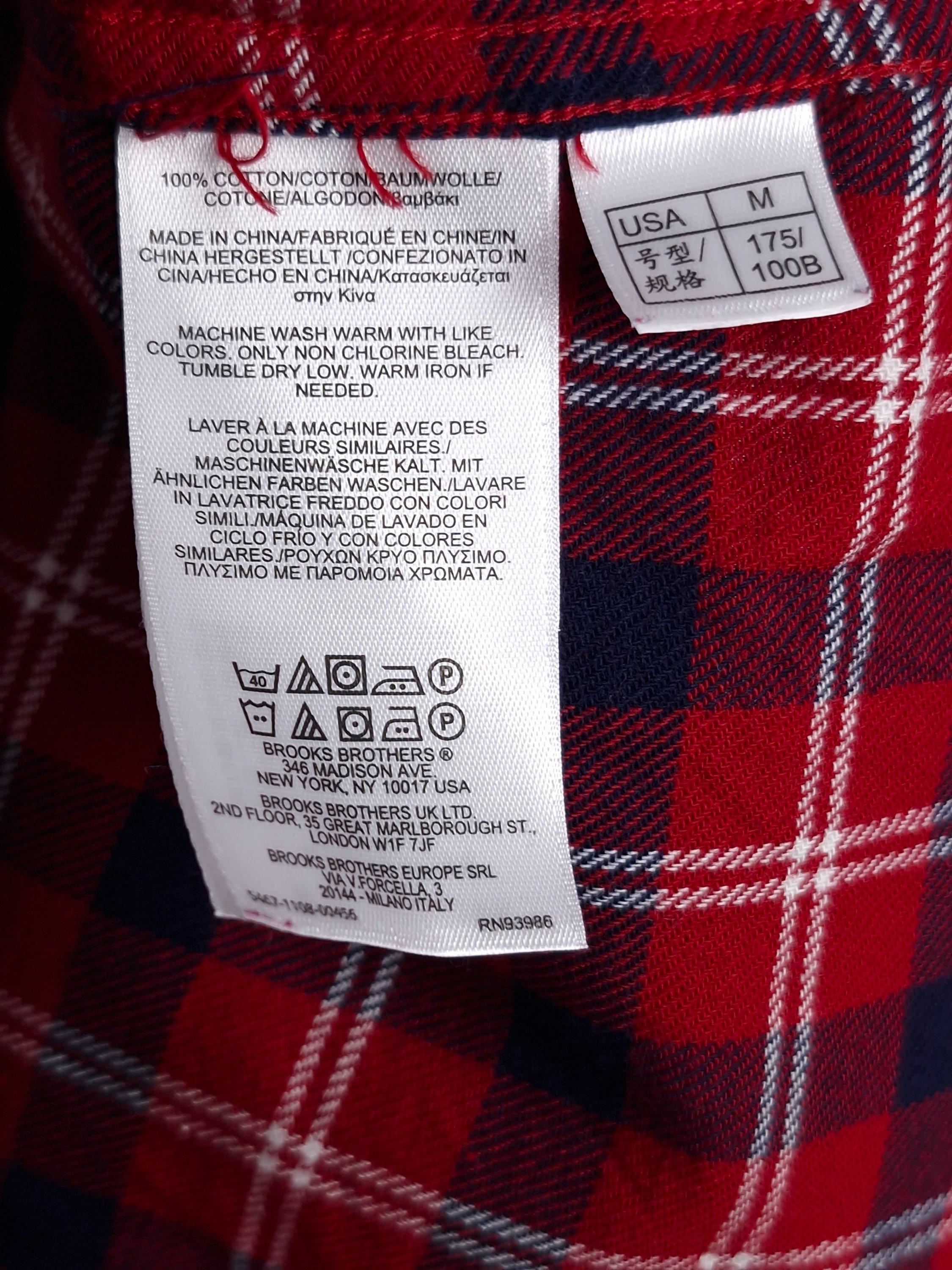 브룩스브라더스 BROOKSBROTHERS 빨강 체크 셔츠 M [A1152] 5