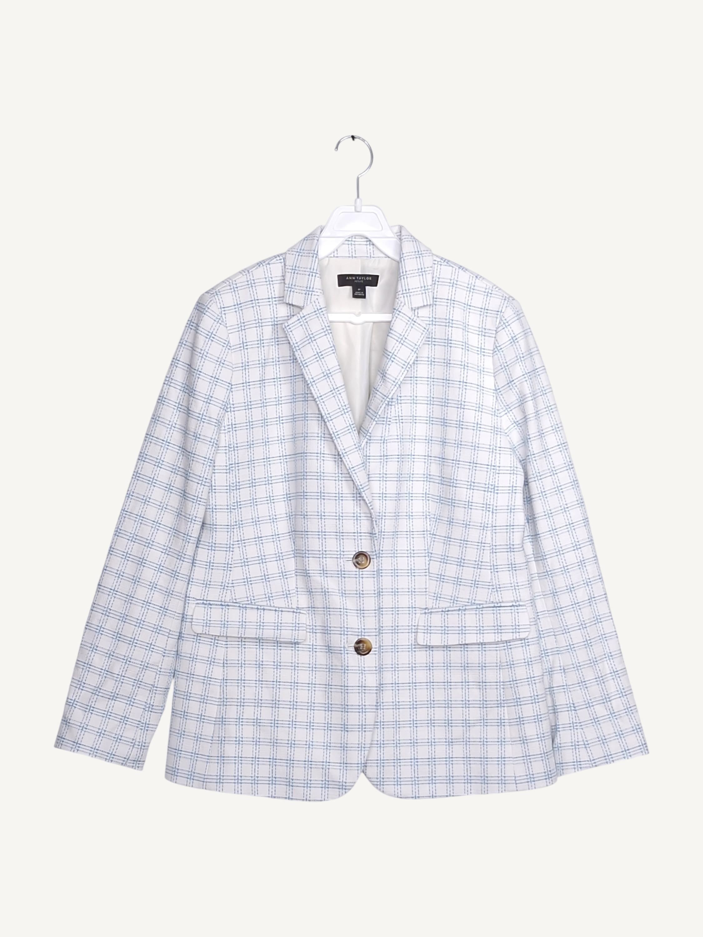 앤테일러 Ann Taylor 하늘색 트위드 자켓 8P [A1153] 2