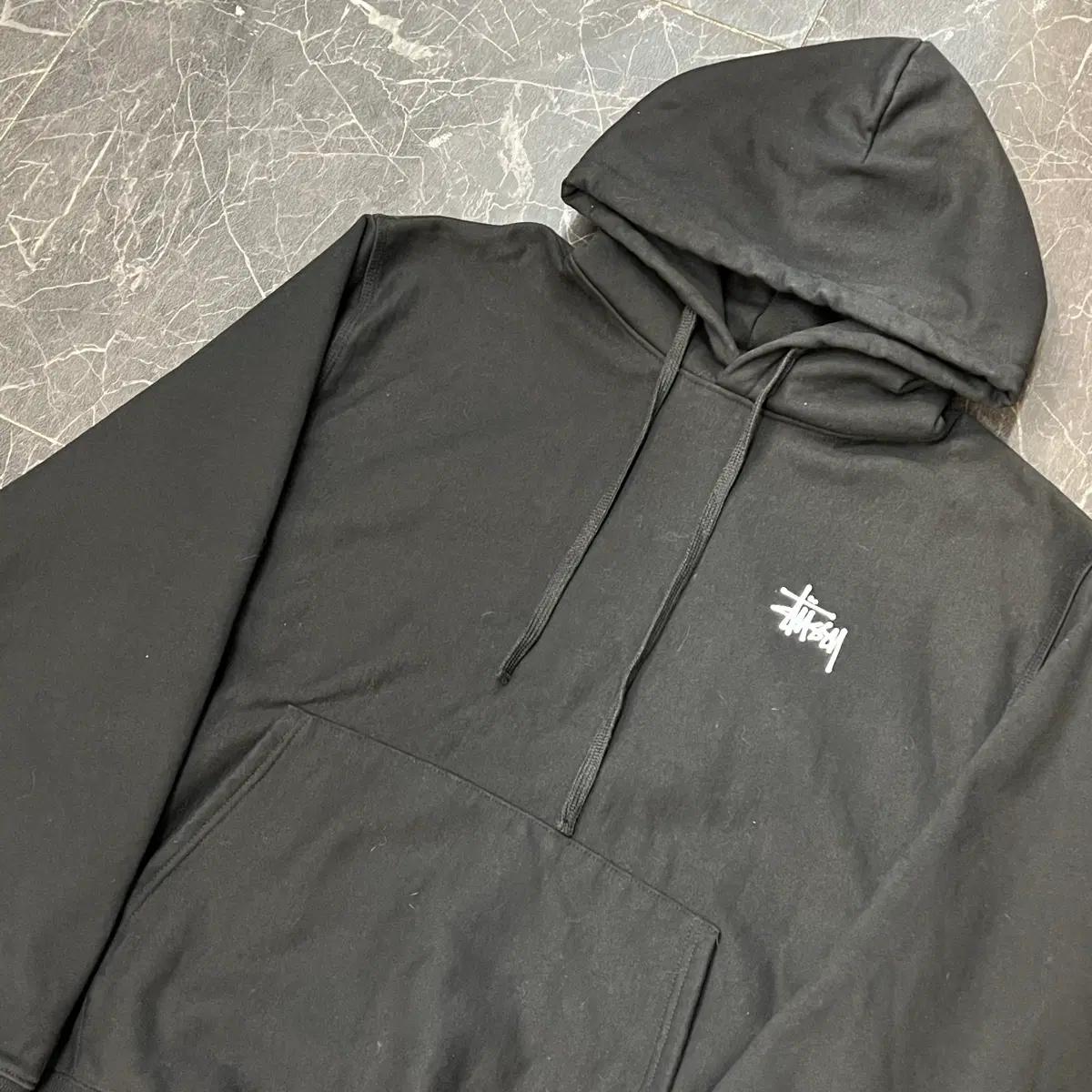 XL 스투시 블랙 빅로고 후드티 2