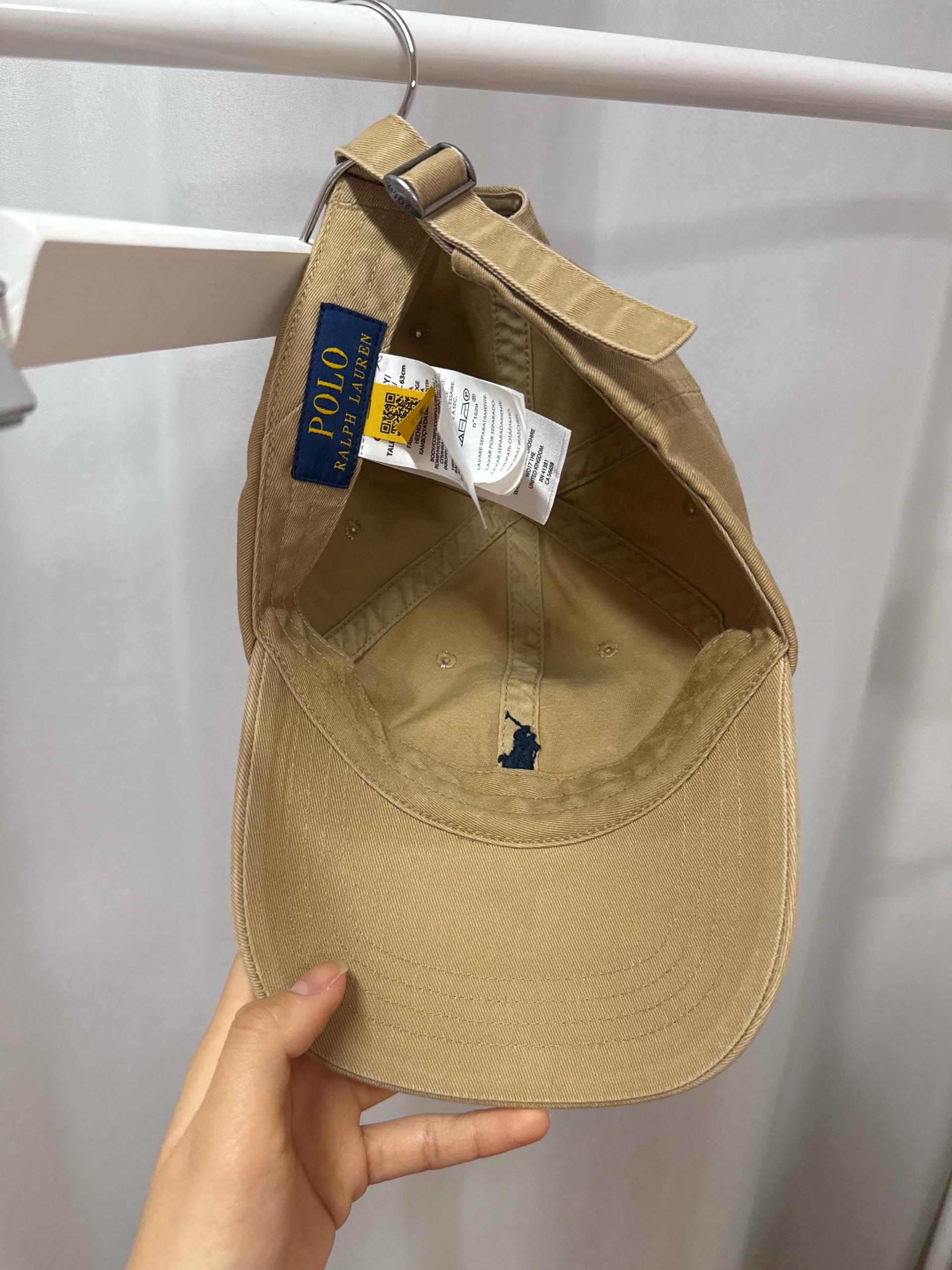 폴로 랄프로렌 코튼 자수 볼캡 베이지 3