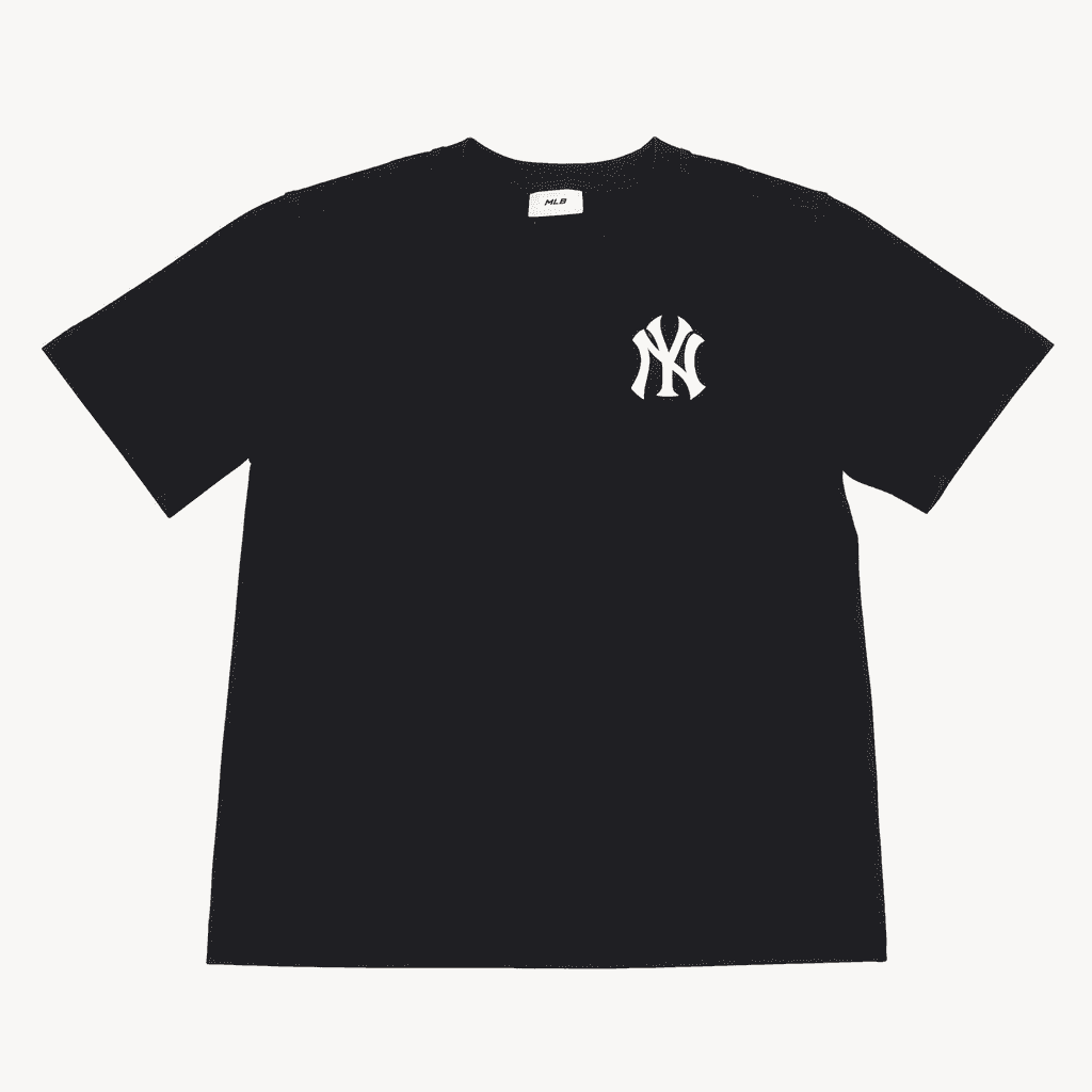 MLB NY 양키스 로고 반팔 티셔츠 블랙