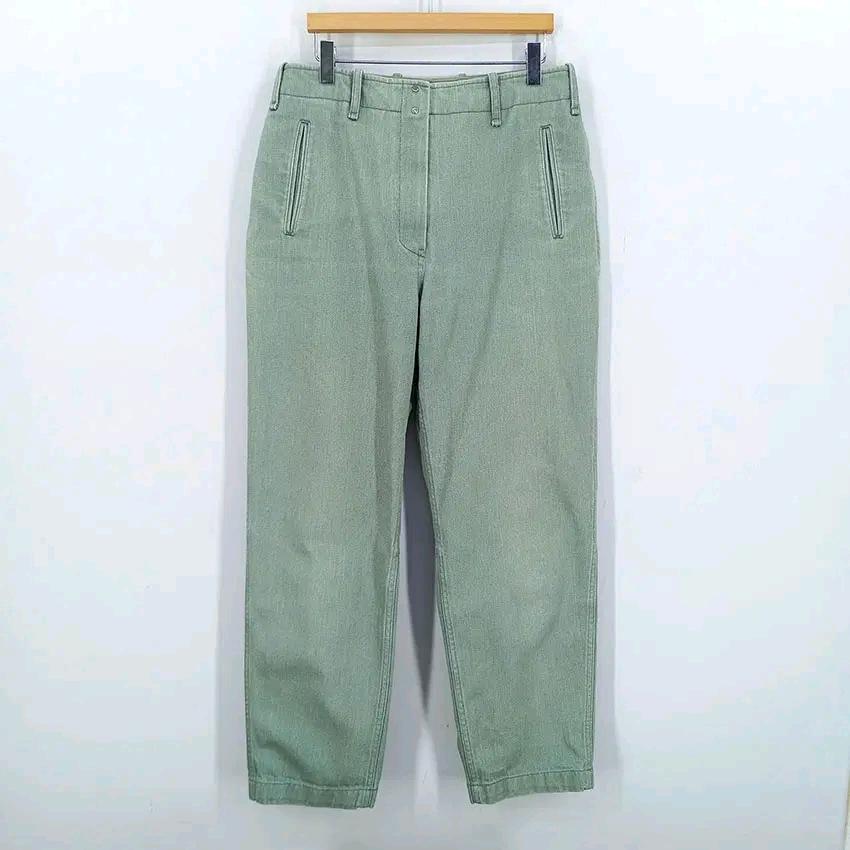 시스템 여성 춘추 워싱 루즈핏 데님팬츠 연그린 (HU47228) 2