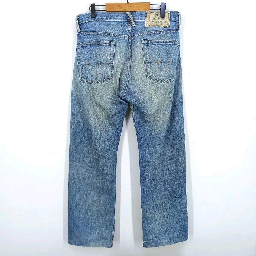 폴로랄프로렌 남성 워싱 버튼플라이 데님팬츠 중청 (HU47239) 3