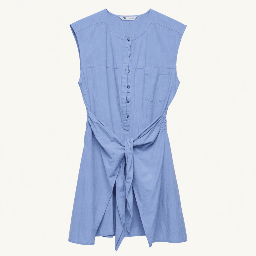 ZARA 하늘색 셔츠 원피스 S