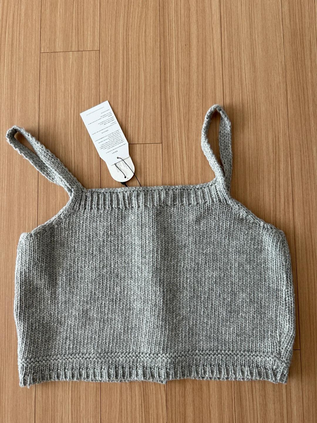 망고매니플리즈 HEN BUSTIER KNIT 그레이(새상품, 택있음) 8