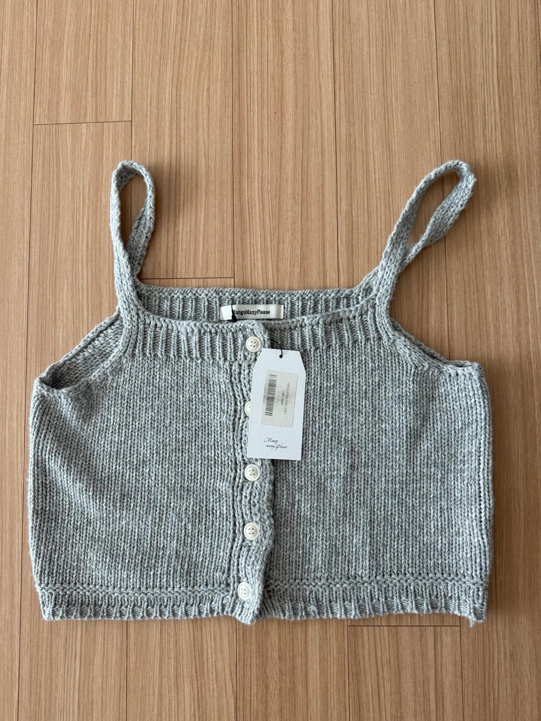 망고매니플리즈 HEN BUSTIER KNIT 그레이(새상품, 택있음) 7