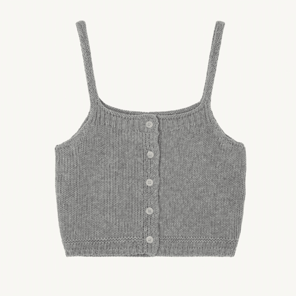망고매니플리즈 HEN BUSTIER KNIT 그레이(새상품, 택있음)