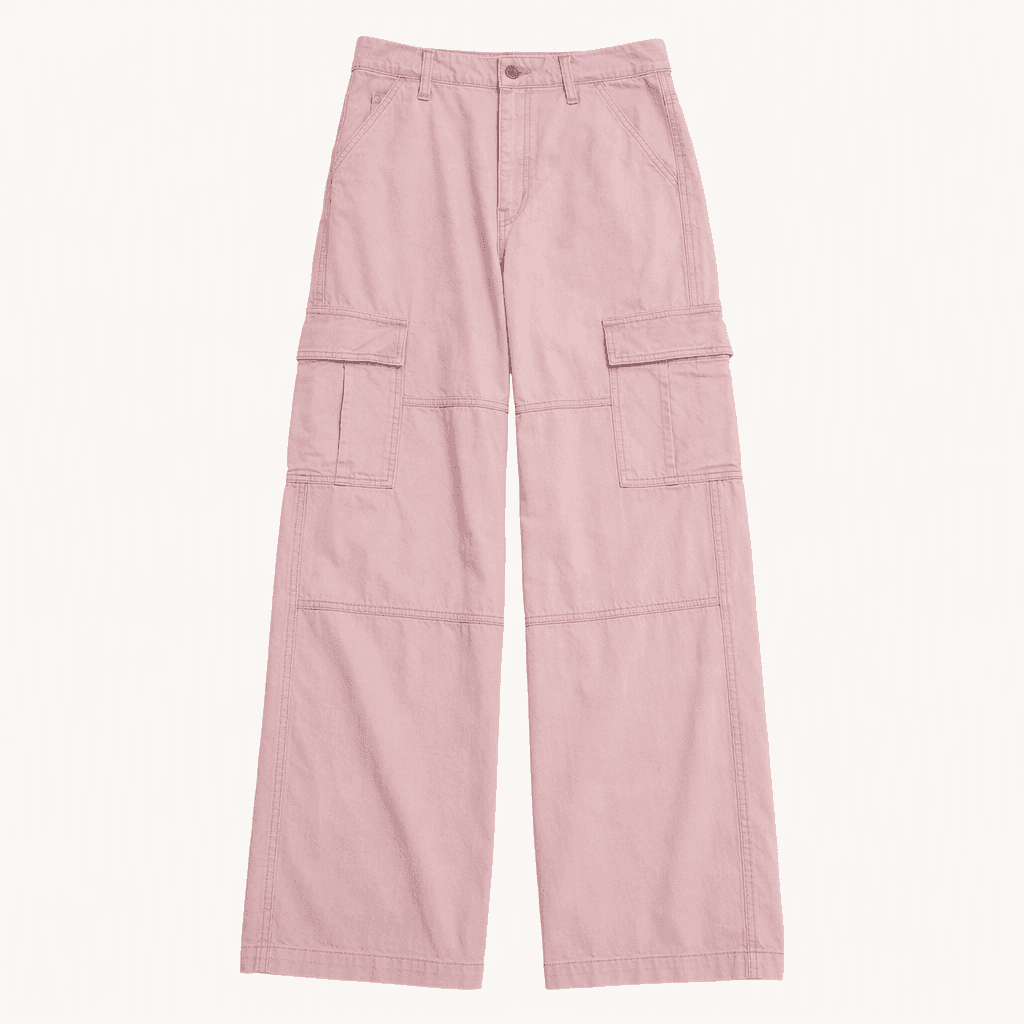 H&M DIVIDED 핑크 카고 팬츠 착용컷