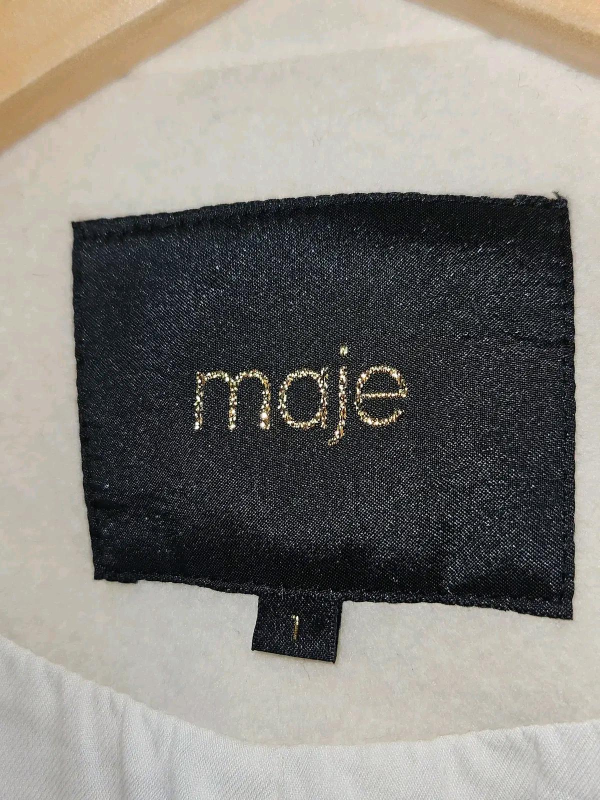 마쥬 maje 모 버튼 코트자켓 크림 S (백화점 정품) 4