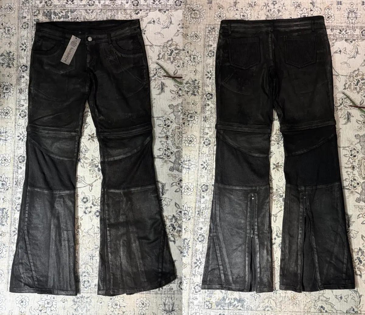 Waxed 2-Way Zip Pants 3 size 3