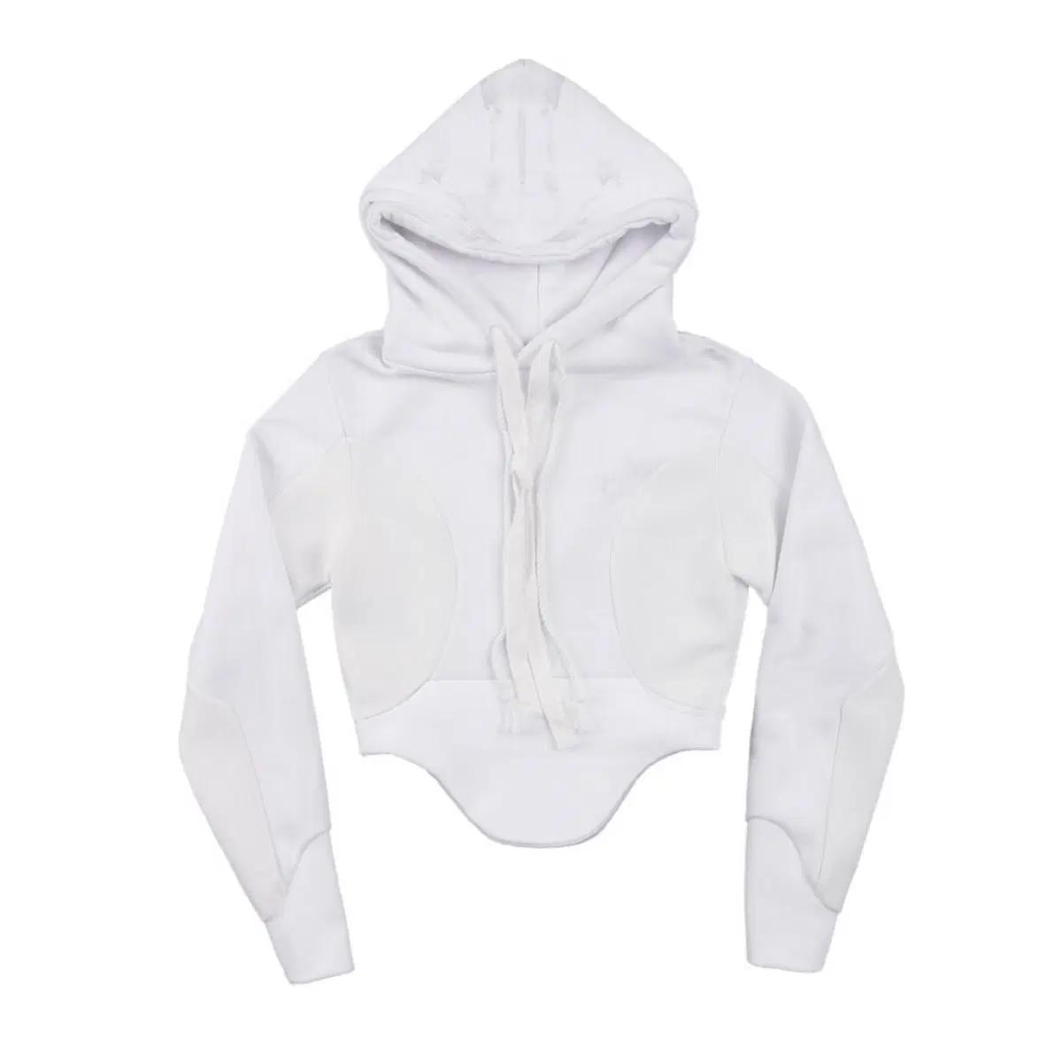 Curved Graphic Hoodie White 1 size 2