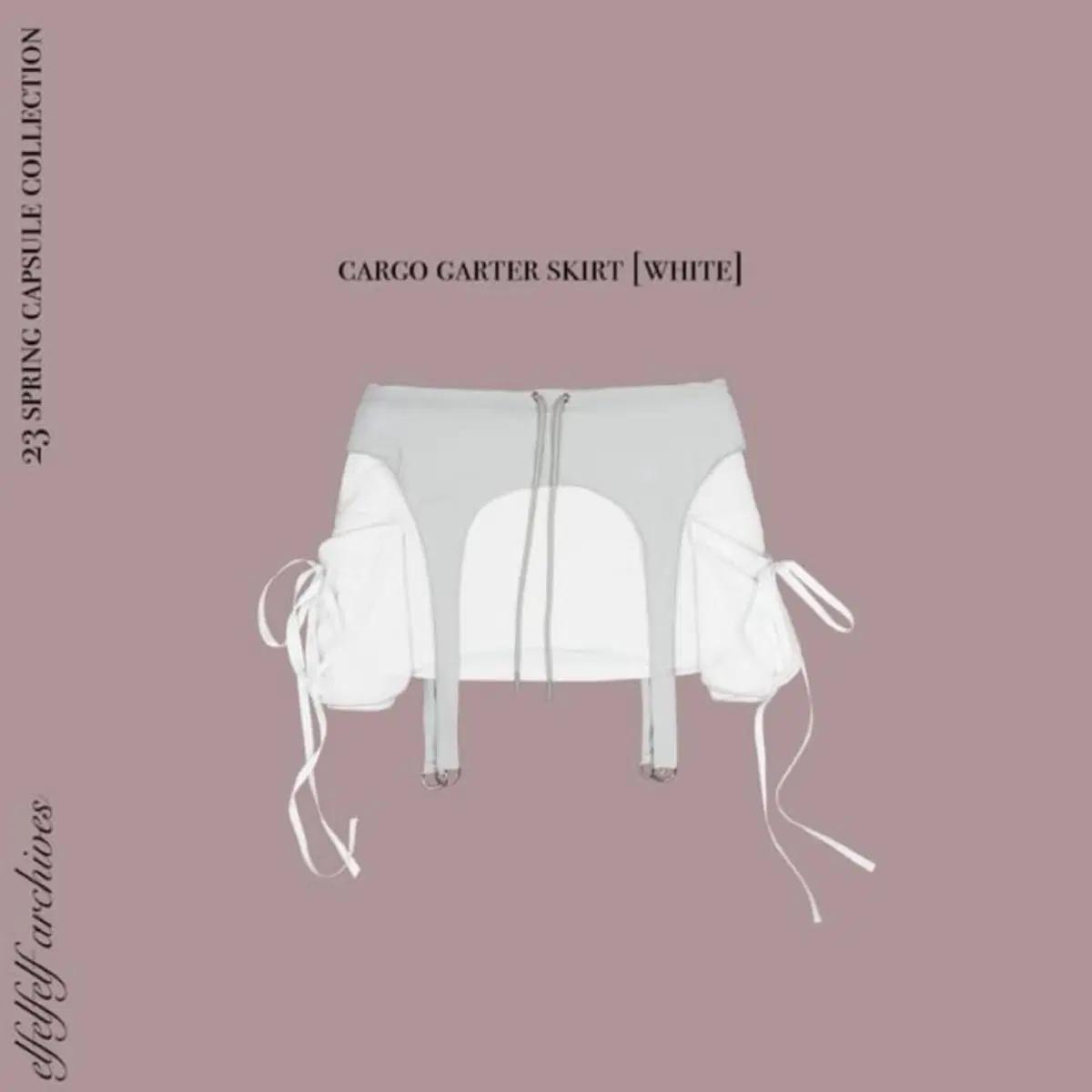 Cargo Garter Skirt Ivory 2
