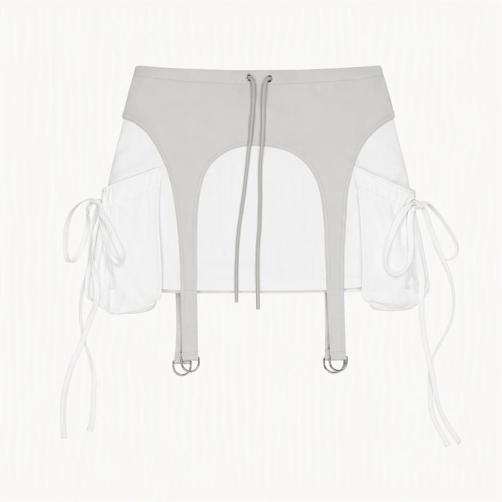 Cargo Garter Skirt Ivory