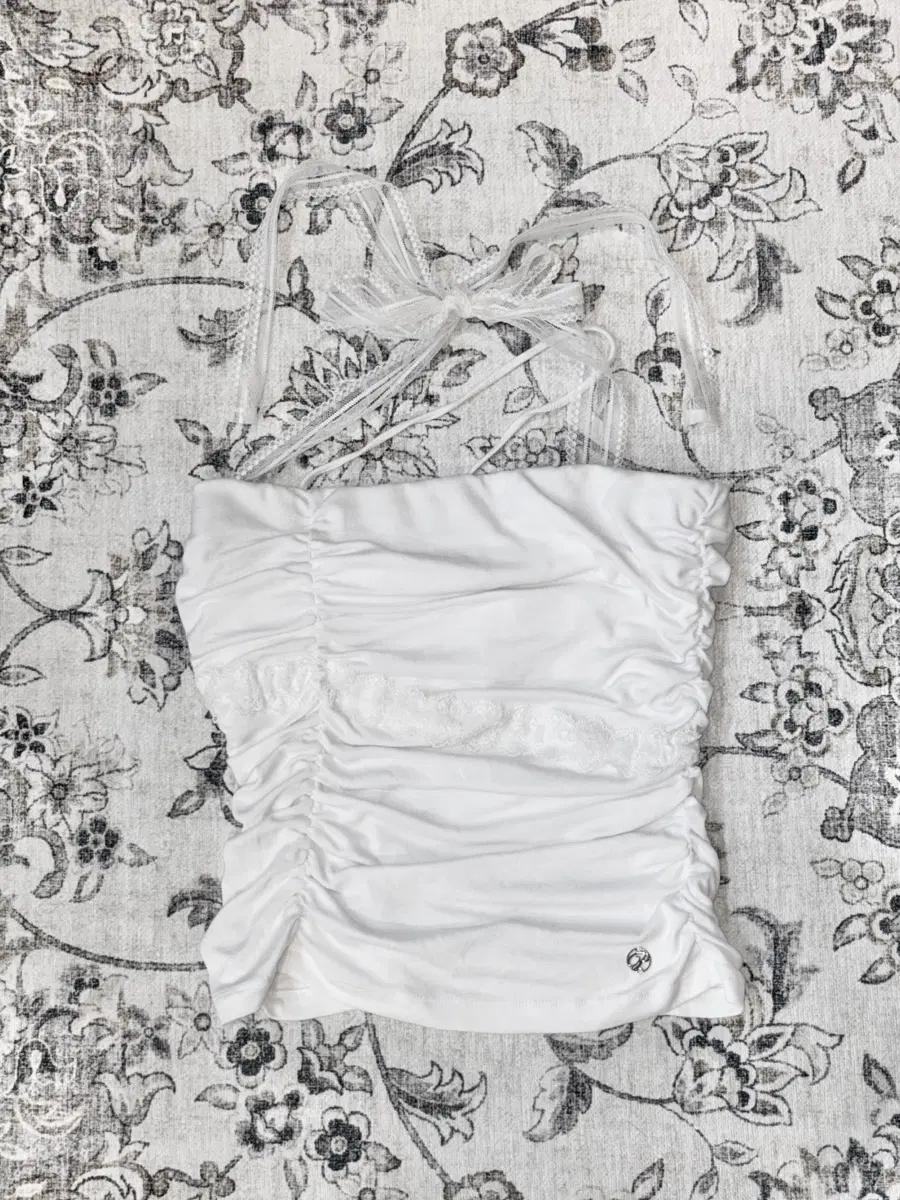 ANGEL SHIRRING TOP M Size White 3