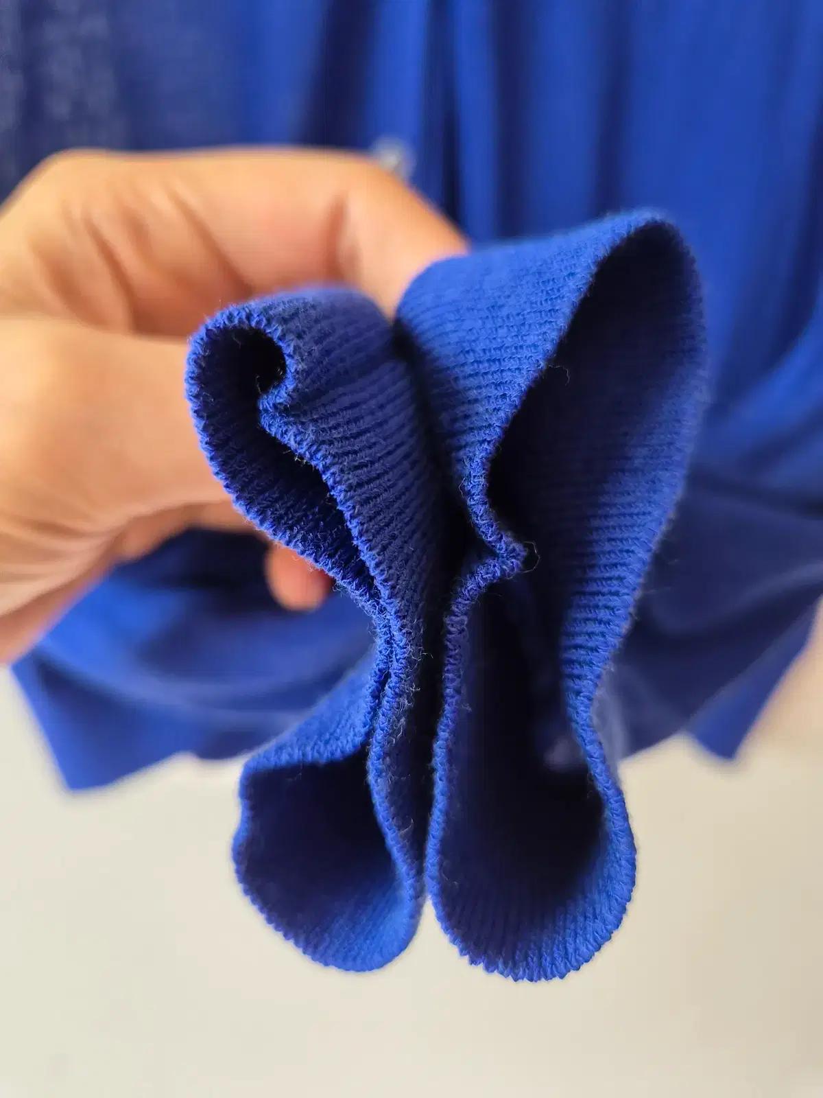 자라 Zara 여성 브이넥 블루가디건 L사이즈 5