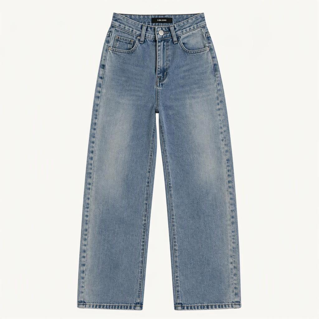 S-BIN JEANS 빈티지 워싱 데님 S