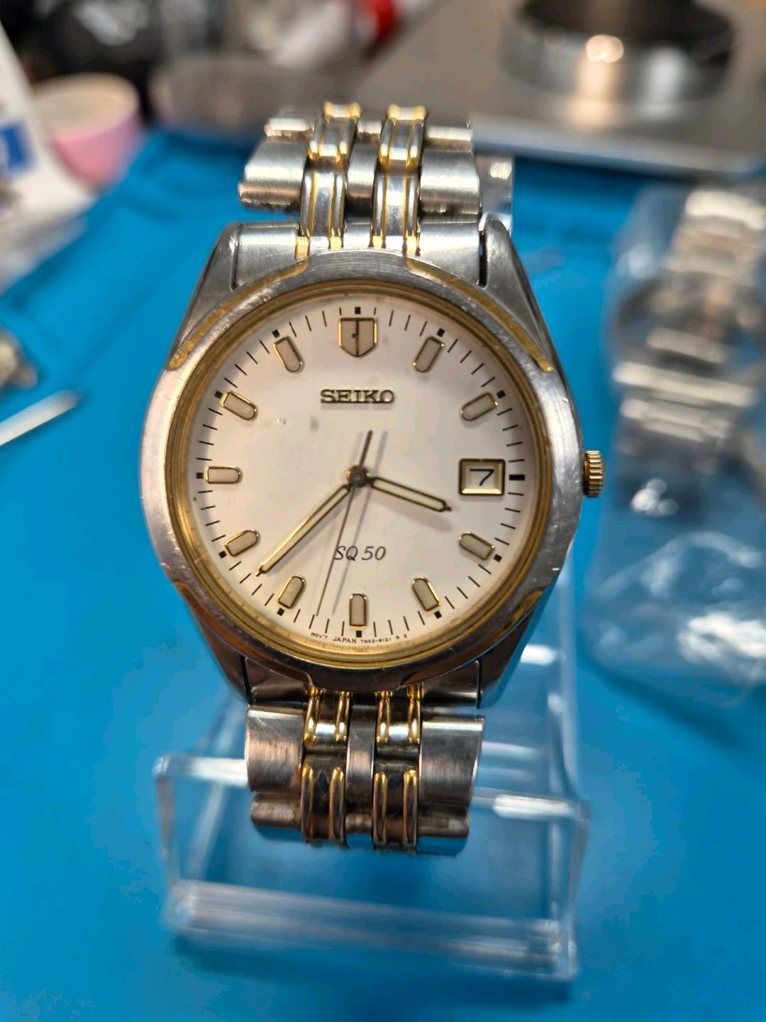 세이코 쿼츠 SQ50 콤비 남성 시계 2