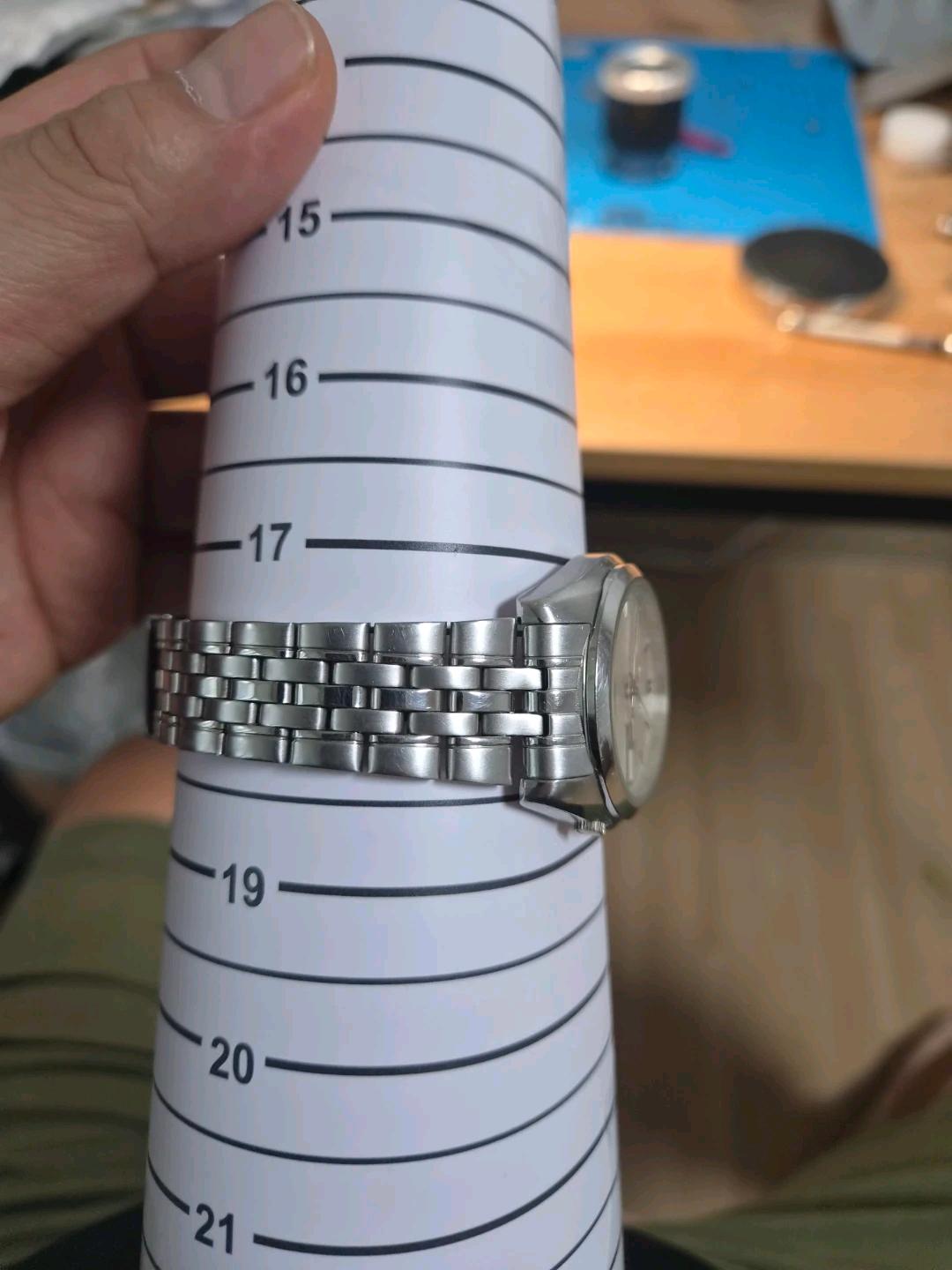 세이코5 오토매틱 실버 메탈 시계 37.2mm 7