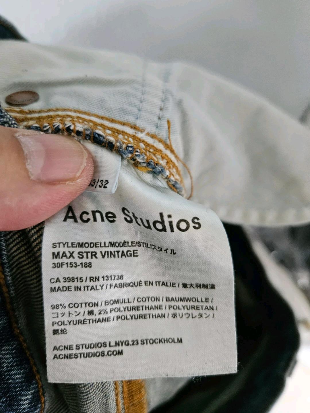 [정품] Acne Studios 맥스 스트레이트 빈티지 청바지 33/32 4