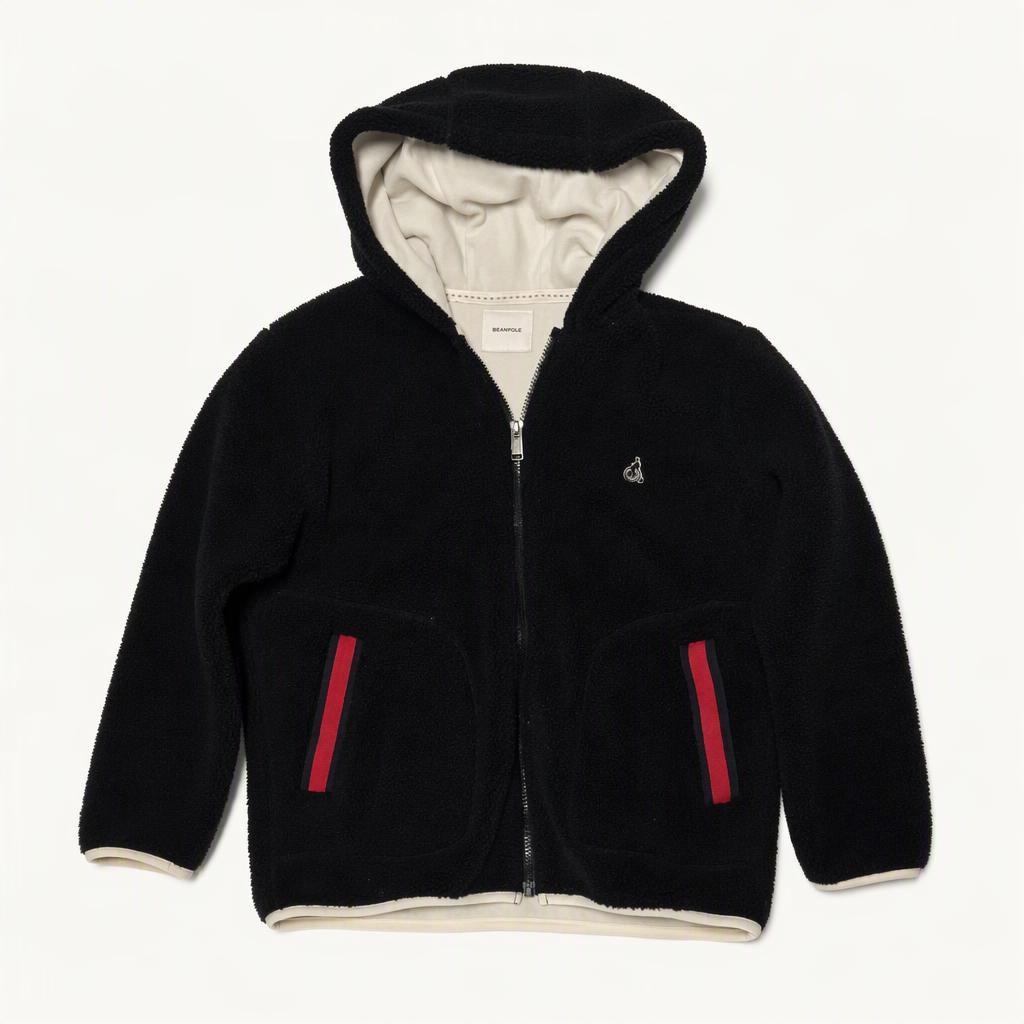 여성 빈폴 Beanpole 키즈 후드 플리스 자켓 150 블랙 착용컷