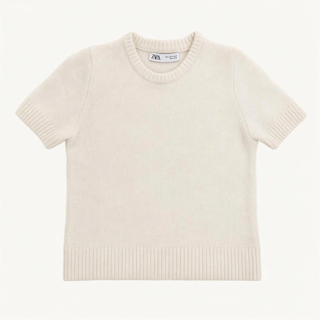 ZARA 반팔 니트 아이보리
