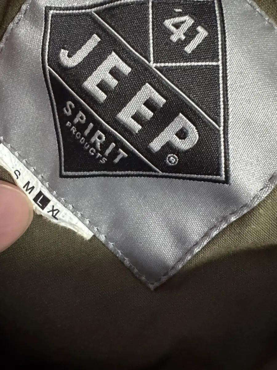 지프 Jeep 뒷 빈티지 독수리 프린팅 필드 워크 자켓 L 카키 4