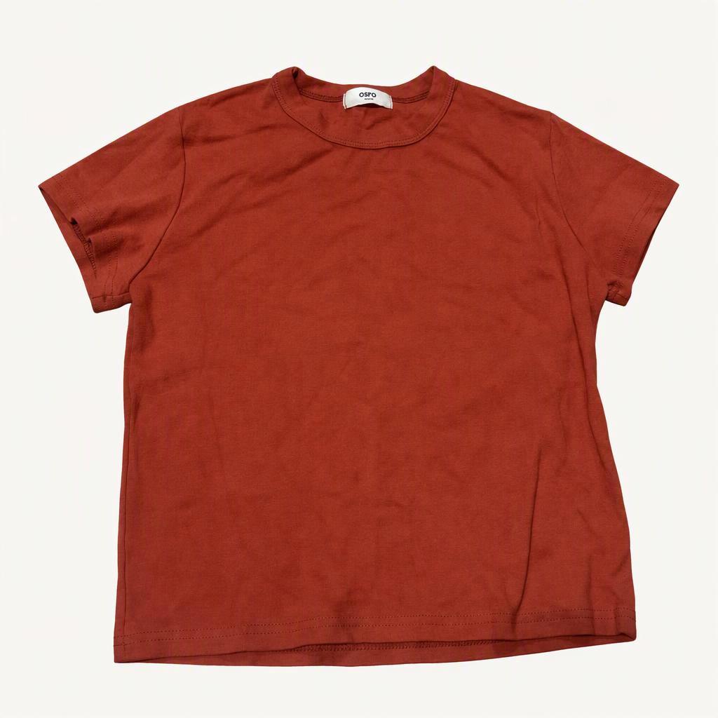 OWN ROUND HALF T 브릭 착용컷