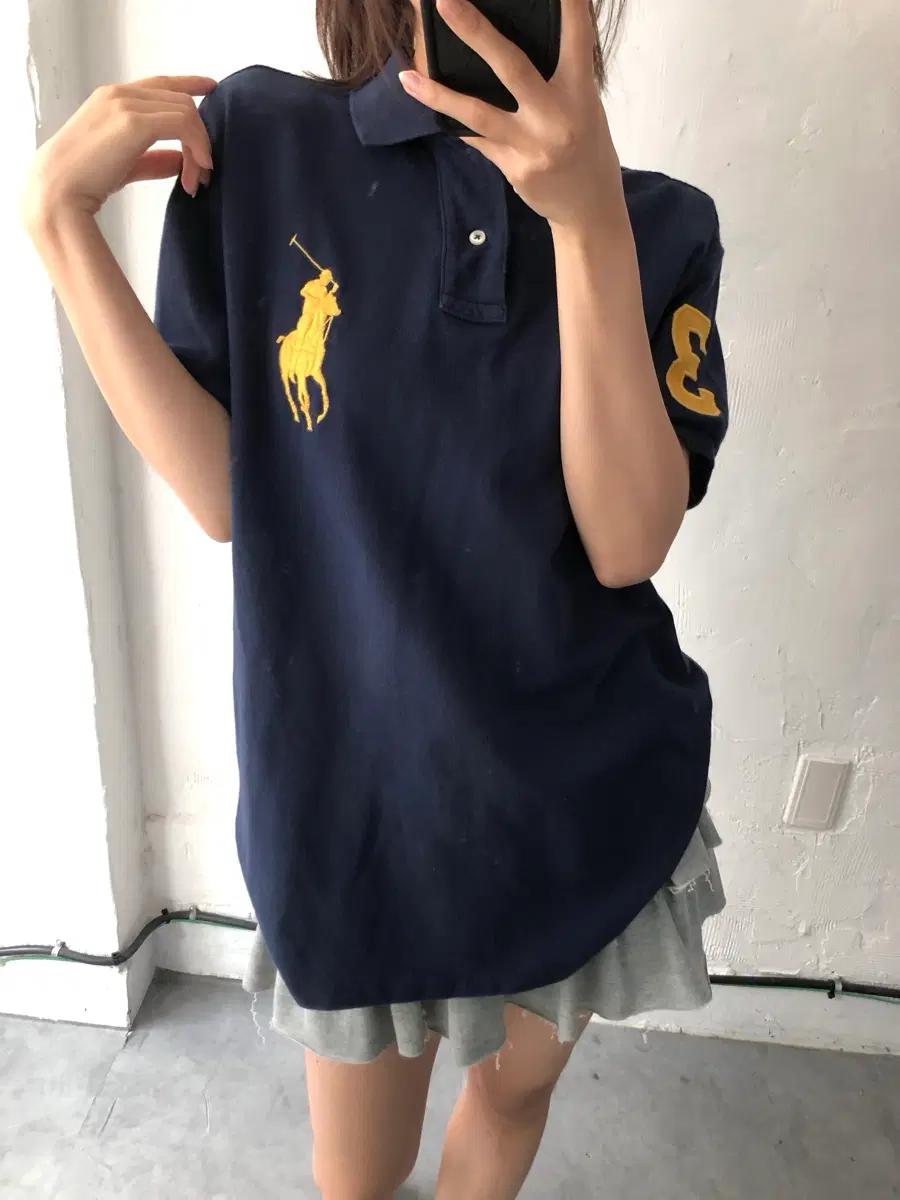 Polo 폴로랄프로렌 네이비 옐로우 빅포니 PK 카라티셔츠 3