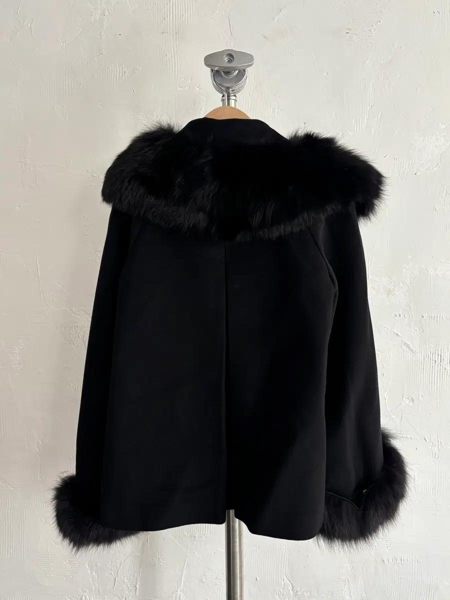 Sportmax 스포츠막스 블랙 퍼 카라 더블 코트 10