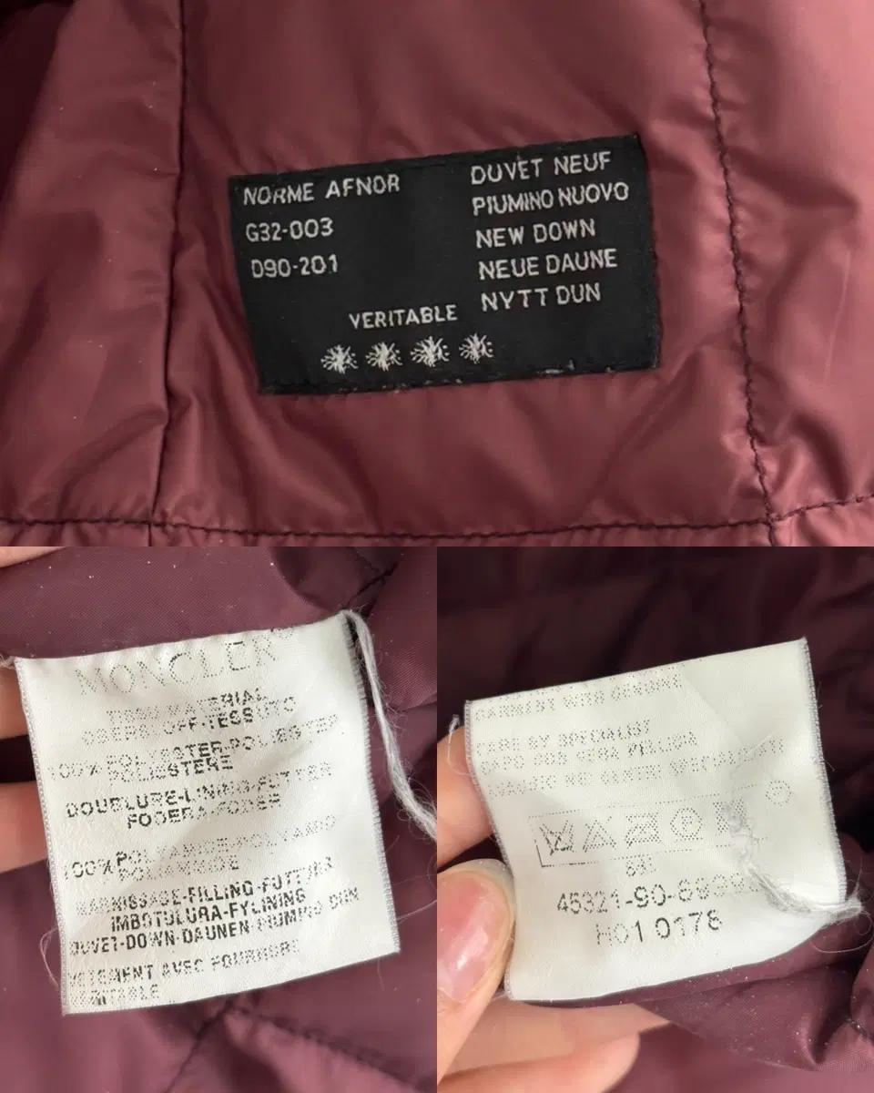 Moncler 몽클레르 90s 버건디 퍼 트리밍 집업 자켓 11