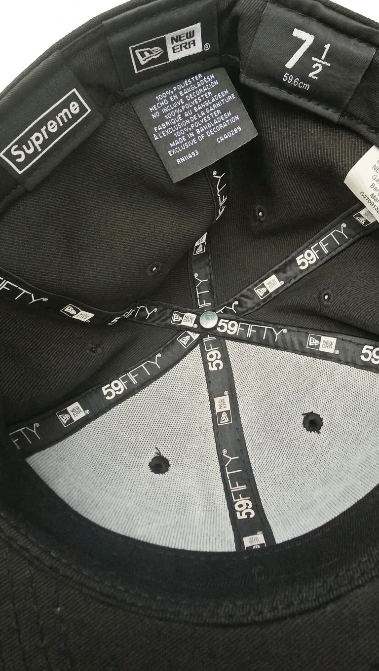 슈프림 뉴에라 59FIFTY 블랙 7 1/2 5