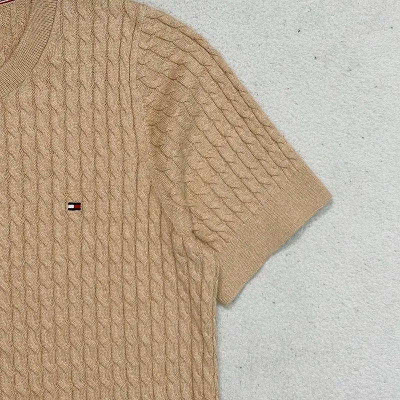 TOMMY HILFIGER 케이블 반팔 가디건 M 5