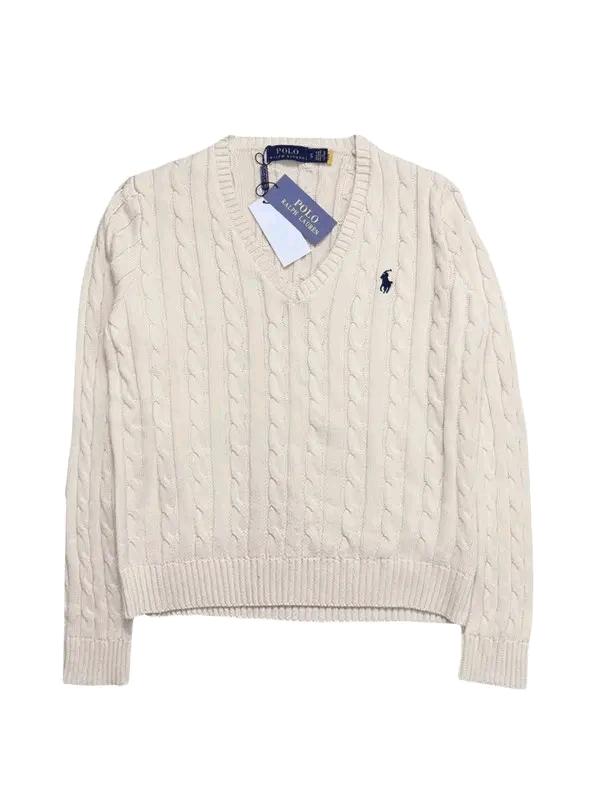 POLO BY RALPH LAUREN 우먼 케이블 브이넥 니트 S 2
