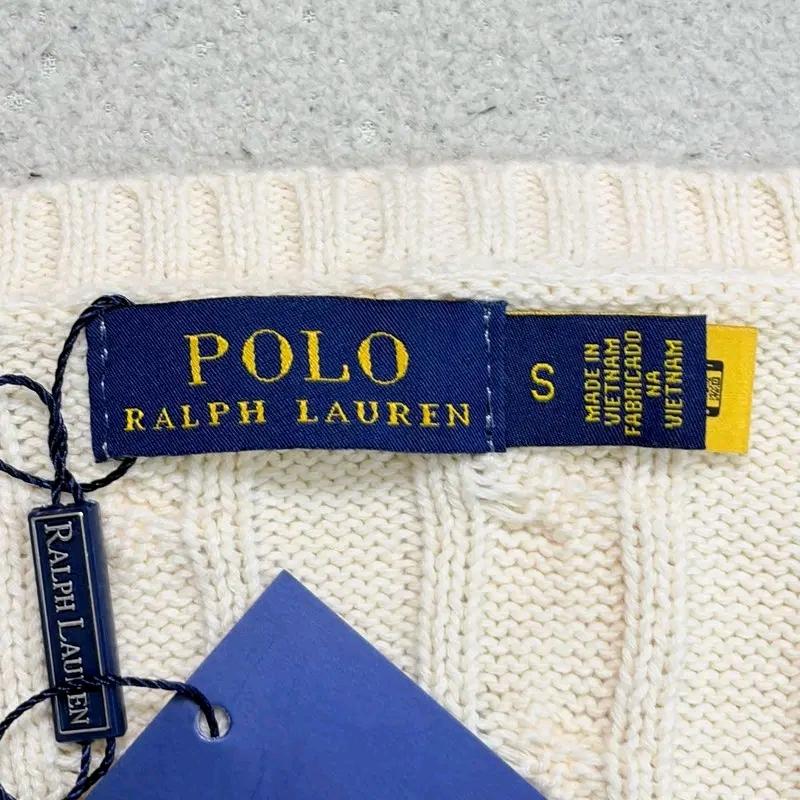 POLO BY RALPH LAUREN 우먼 케이블 브이넥 니트 S 4