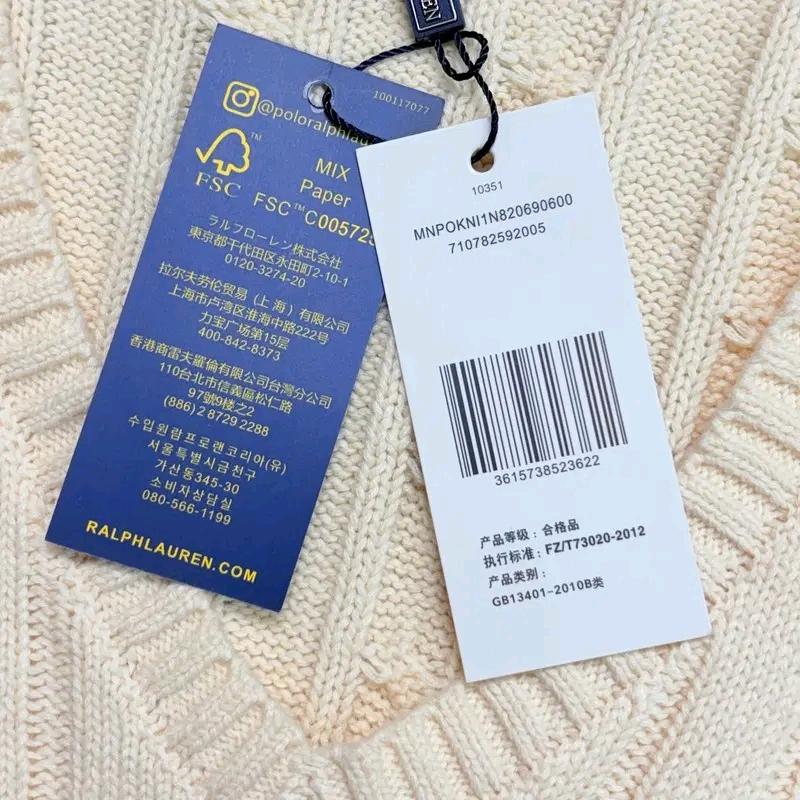 POLO BY RALPH LAUREN 우먼 케이블 브이넥 니트 S 5