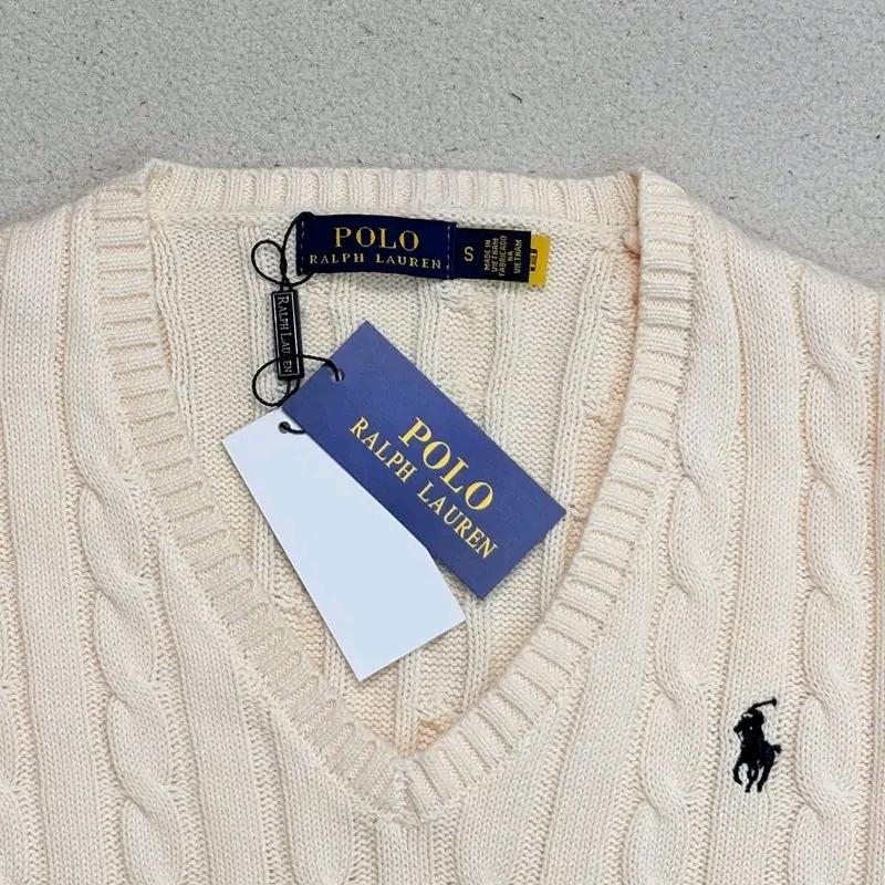 POLO BY RALPH LAUREN 우먼 케이블 브이넥 니트 S 3