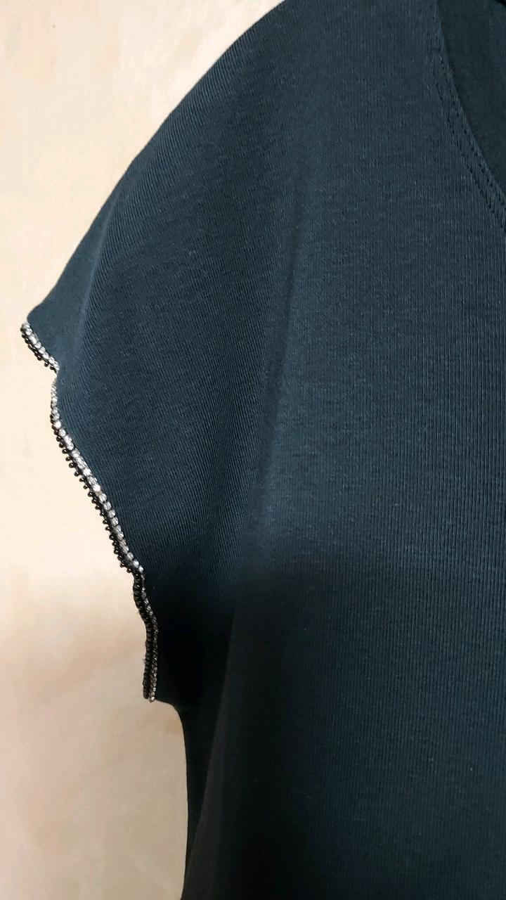 ZARA 비즈 디테일 반팔 티셔츠 블랙 3