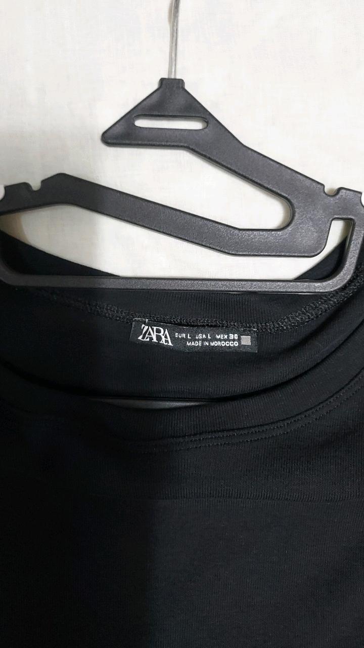 ZARA 비즈 디테일 반팔 티셔츠 블랙 5