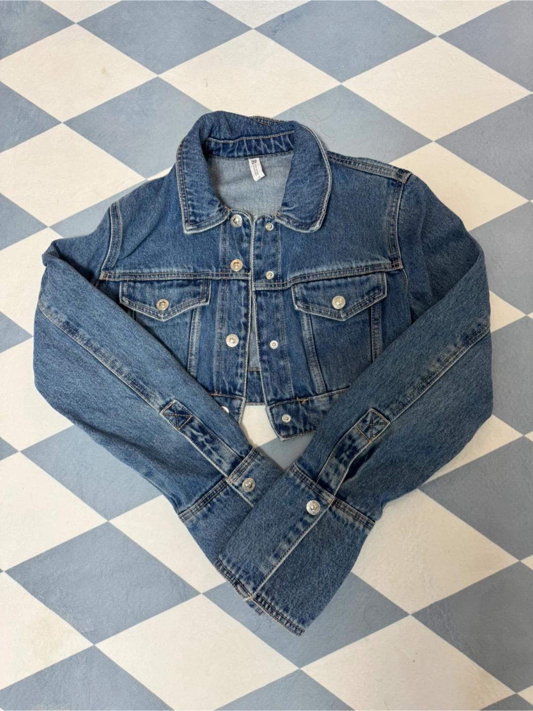 (5회미만)ZARA 크롭 데님 자켓 XS 2