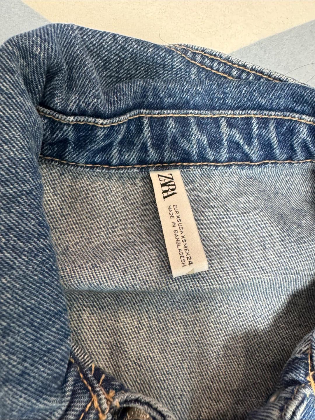 (5회미만)ZARA 크롭 데님 자켓 XS 4