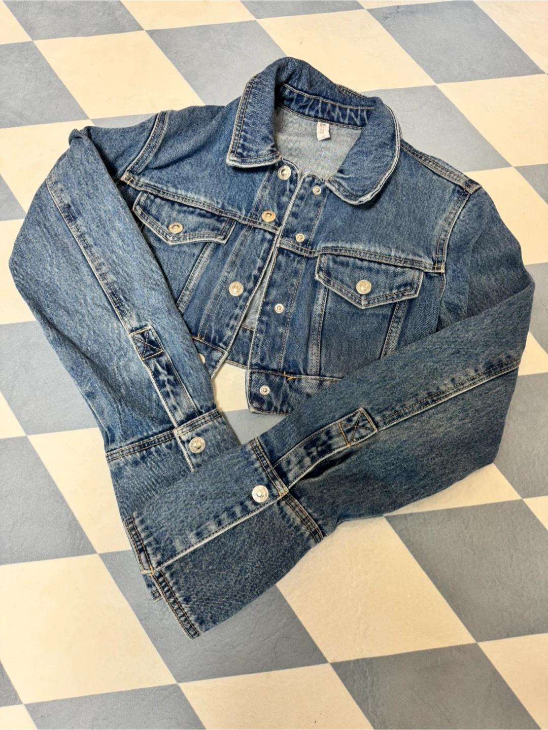 (5회미만)ZARA 크롭 데님 자켓 XS 3