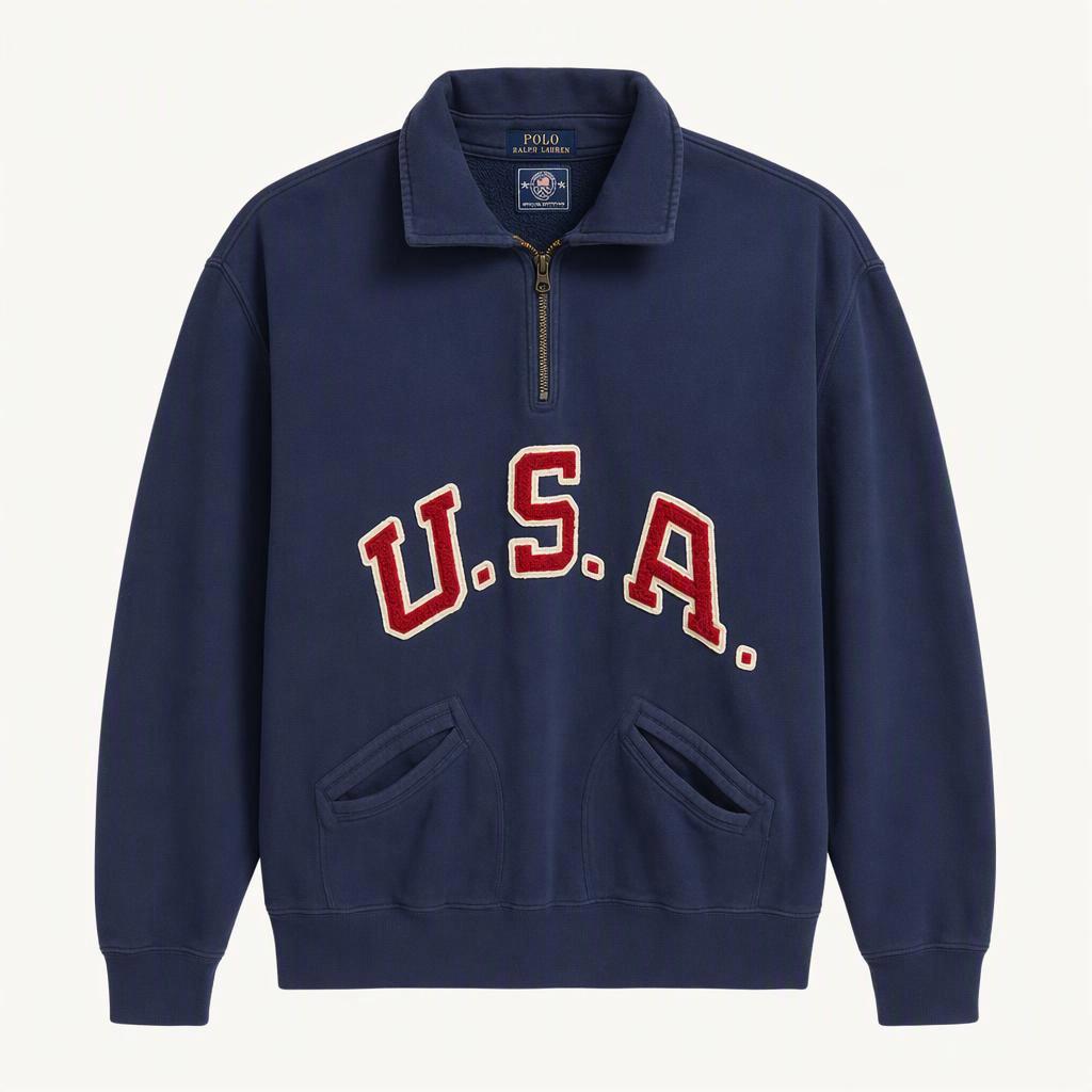 폴로 랄프로렌 USA 올림픽 하프집업 맨투맨