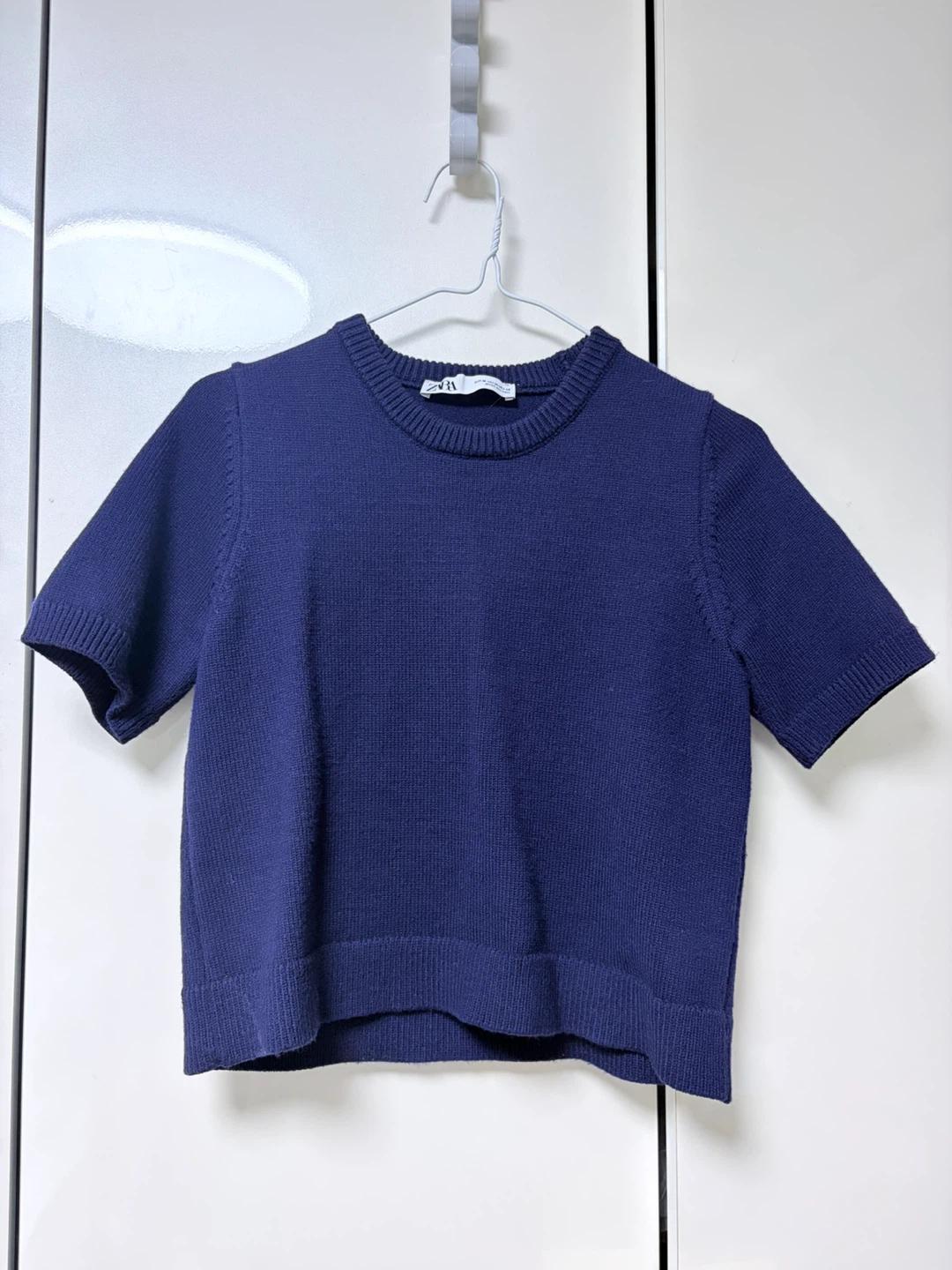 ZARA 네이비 반팔 니트 2