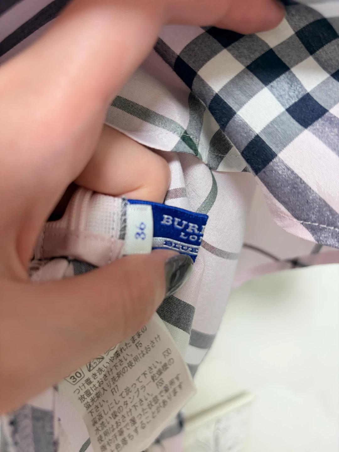 버버리 체크 블라우스 36 3