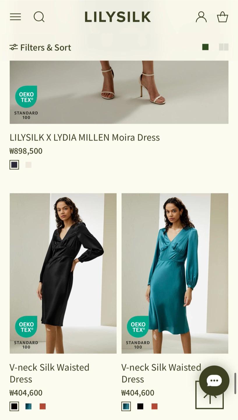 LILYSILK x CHARIS Tie Neck 2 Tiered Mini Dress 8