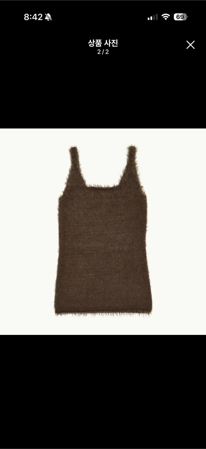 아모멘토 shaggy knit dress brown 베스트원피스 2